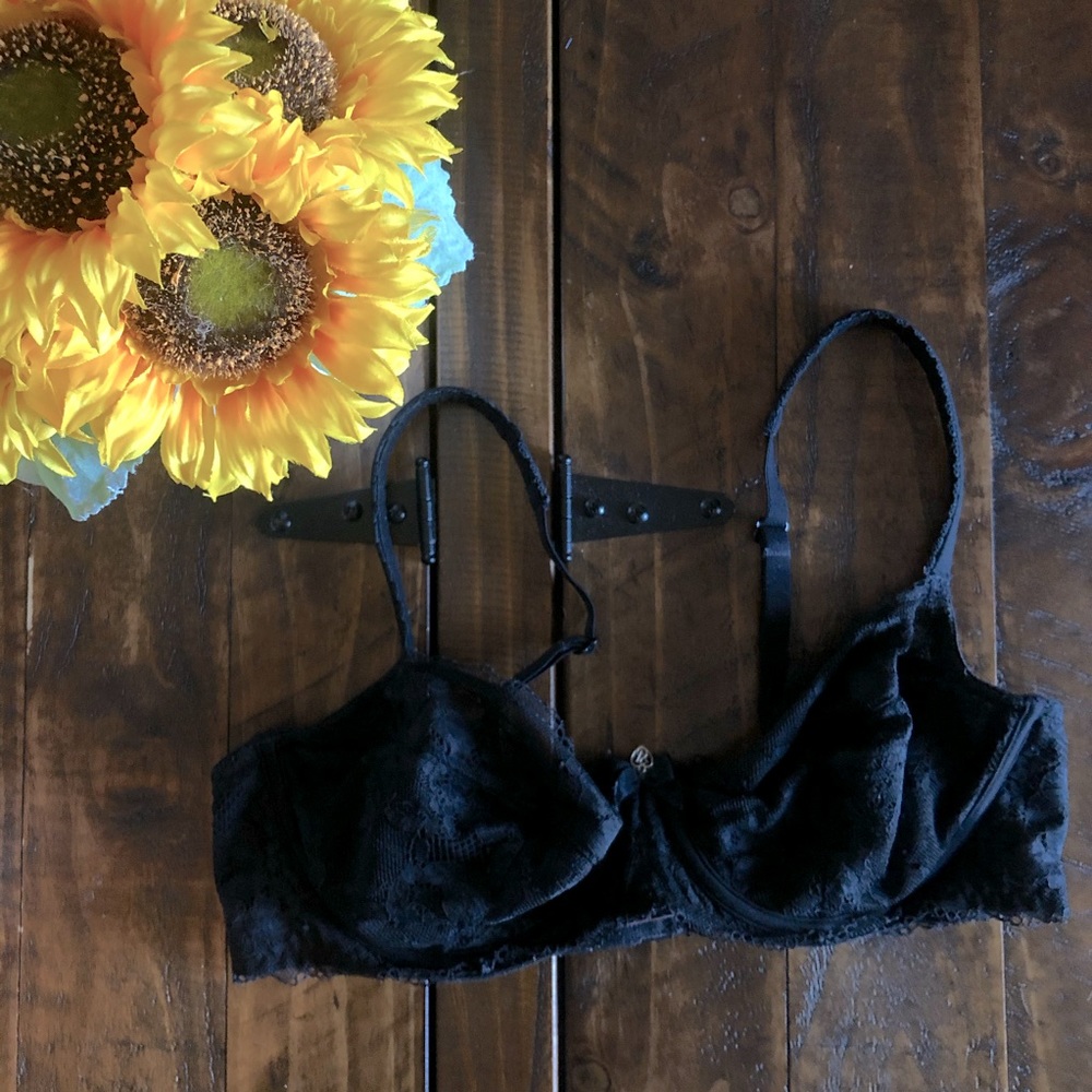 Body by Victoria Black Unlined Lace Bra
